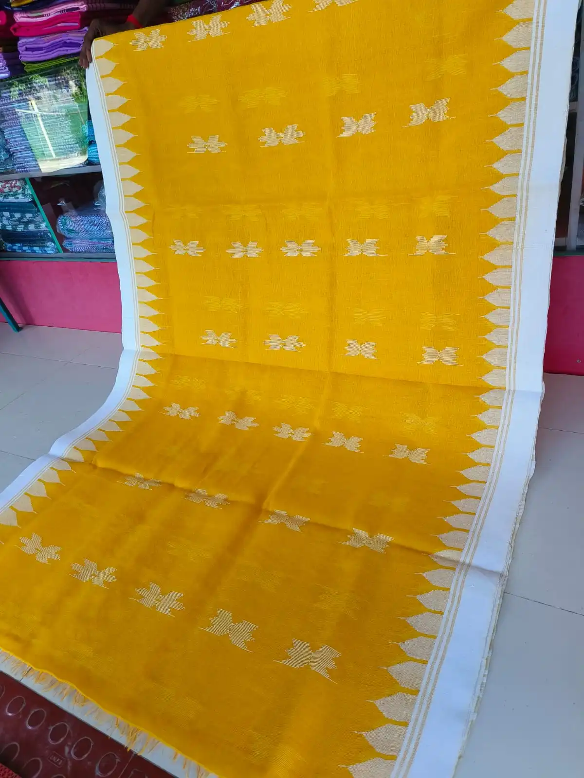 Shiuli Flower Monipuri Saree