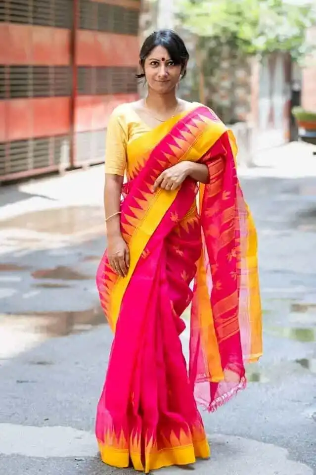 Shiuli Flower Monipuri Saree