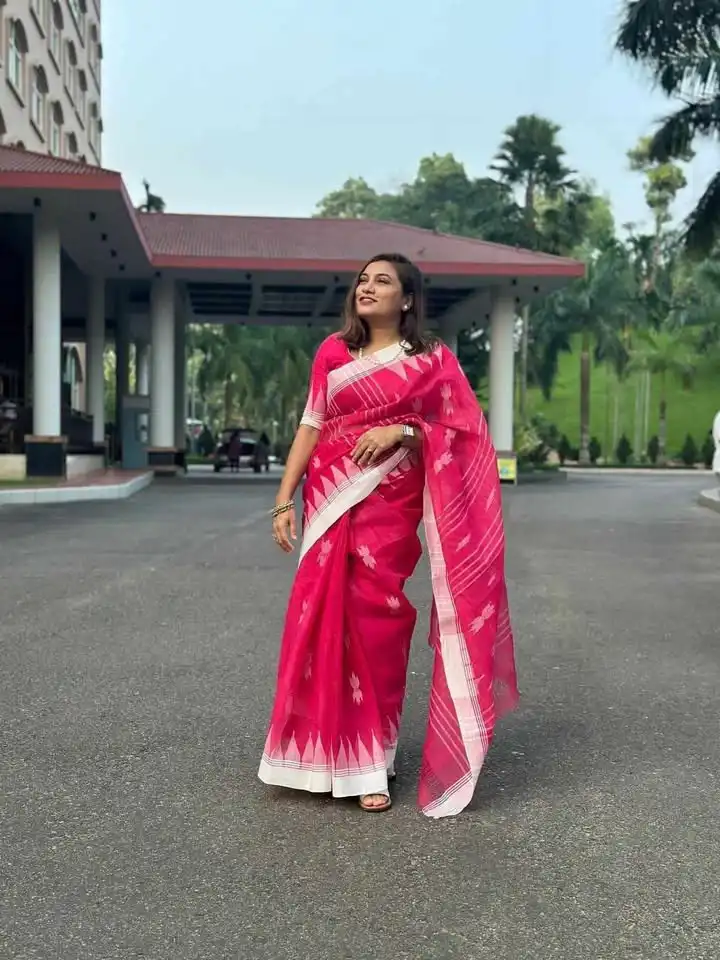 Shiuli Flower Monipuri Saree